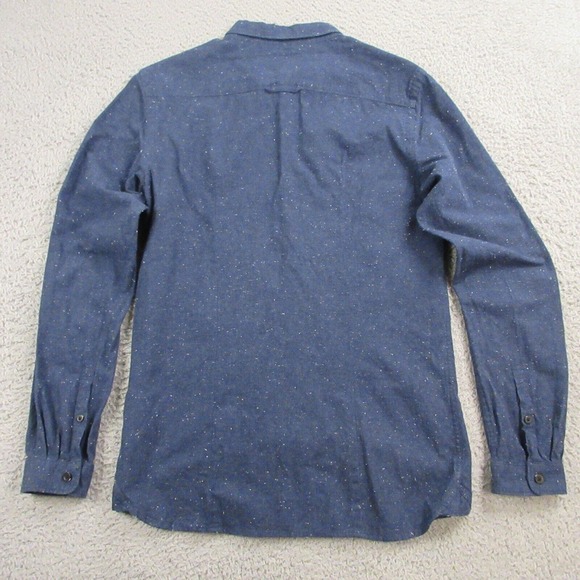 Dr. Denim Mens Flannel Button Down Shirt size Small Slub Cotton Long Sleeve‎ - Picture 5 of 10